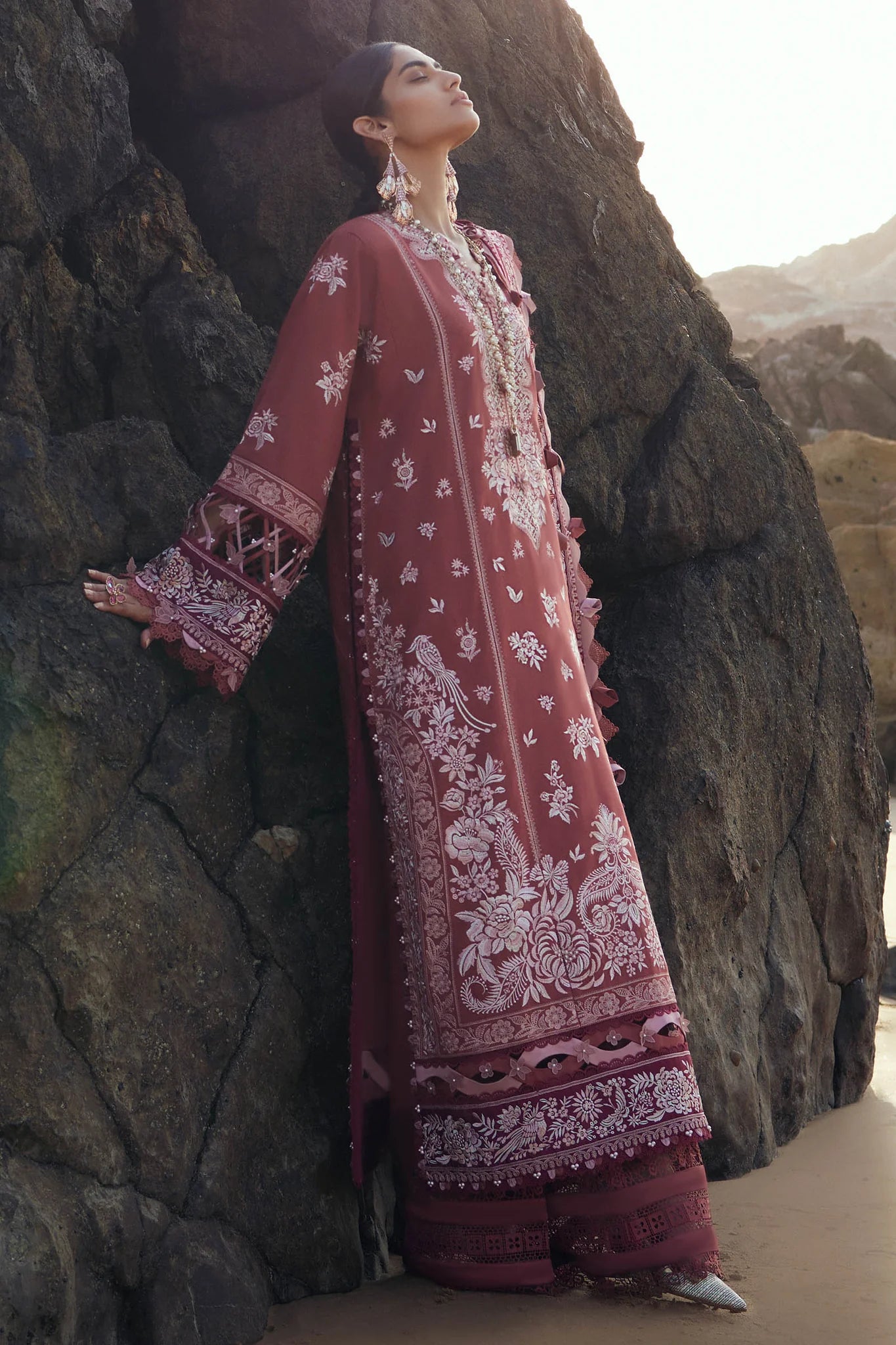 Elan Unstitched 3 Piece Embroidered Khaddar Suit EL23UW EW23-07 Arsia - Winter Collection