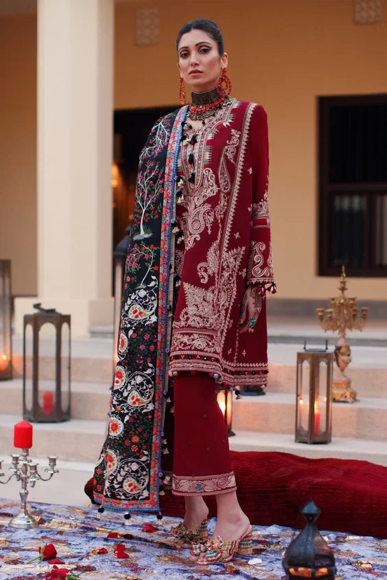 Elan Stitched 3 Piece Embroidered Lawn Suit EL22S EL22-10B SHERINE - Summer Collection