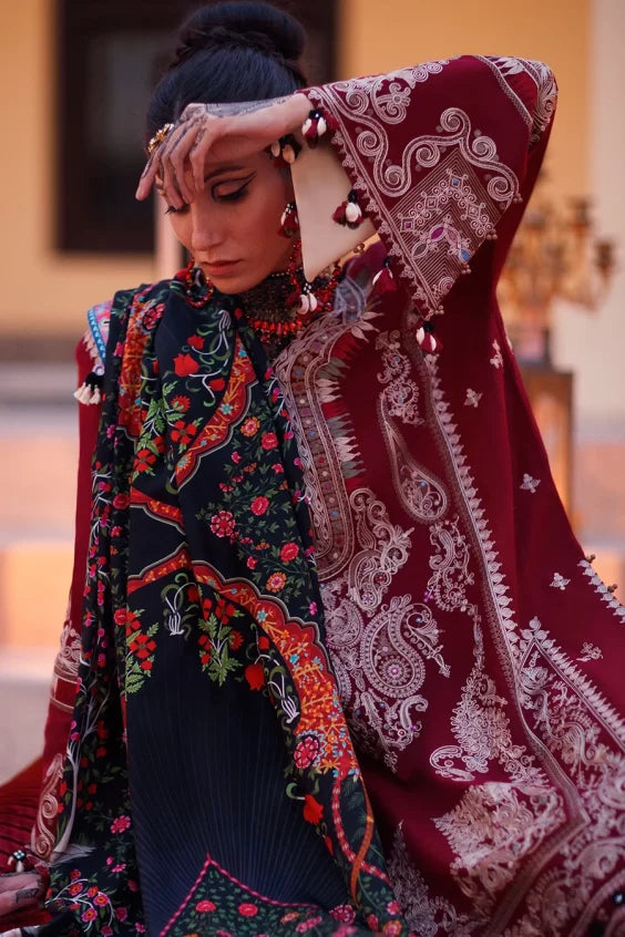 Elan Stitched 3 Piece Embroidered Lawn Suit EL22S EL22-10B SHERINE - Summer Collection