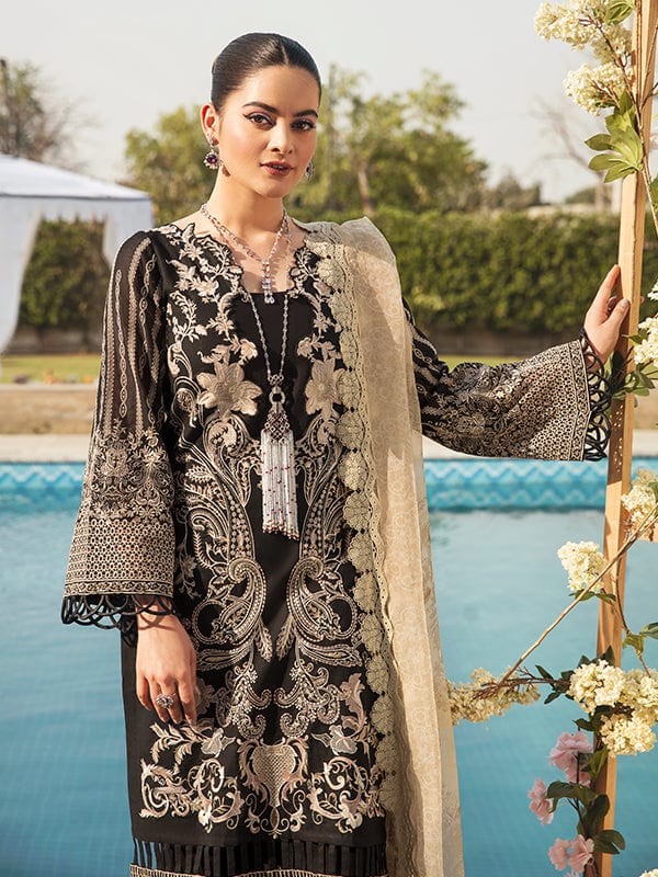 Firdous Stitched 3 Pc Embroidered Lawn Suit Eid Collection’22 – Kiara-06 - Luxury Summer Collection D & M COLLECTION AND NIZAMI JEWELRY