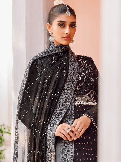 Heeriye By Faiza Faisal Unstitched Embroidered Chiffon Suit FF24H - Afreen - Wedding Collection