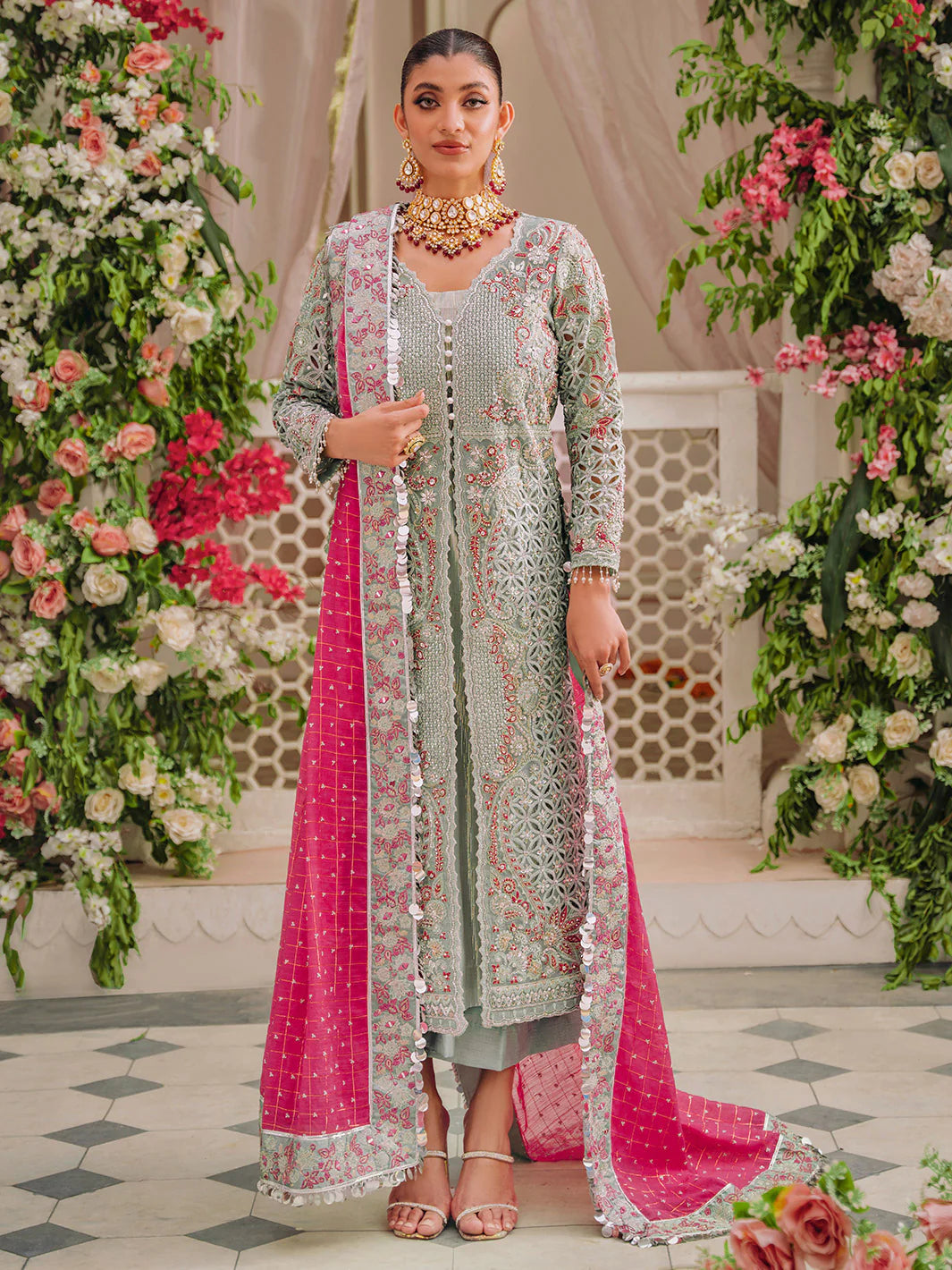 Heeriye By Faiza Faisal Unstitched Embroidered Net Suit FF24H - Alaya - Wedding Collection