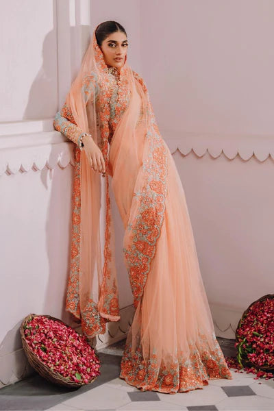 Heeriye By Faiza Faisal Unstitched Embroidered Silk Suit FF24H - Aroosa - Wedding Collection