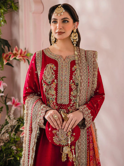 Heeriye By Faiza Faisal Unstitched Embroidered Silk Suit FF24H - Kaira - Wedding Collection