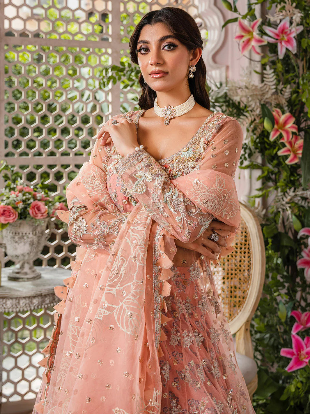 Heeriye By Faiza Faisal Unstitched Embroidered Net Suit FF24H - Mira - Wedding Collection