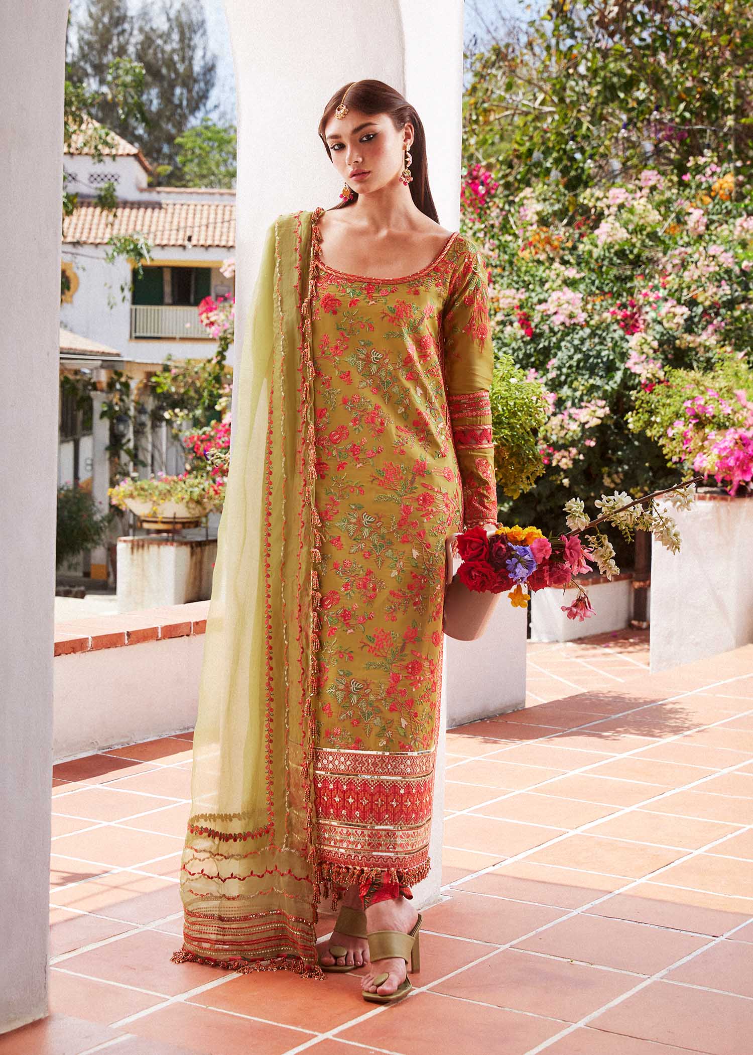 Hussain Rehar Stitched 3 Piece Embroidered Lawn Suit HRR24EL SORBET - Luxury Collection