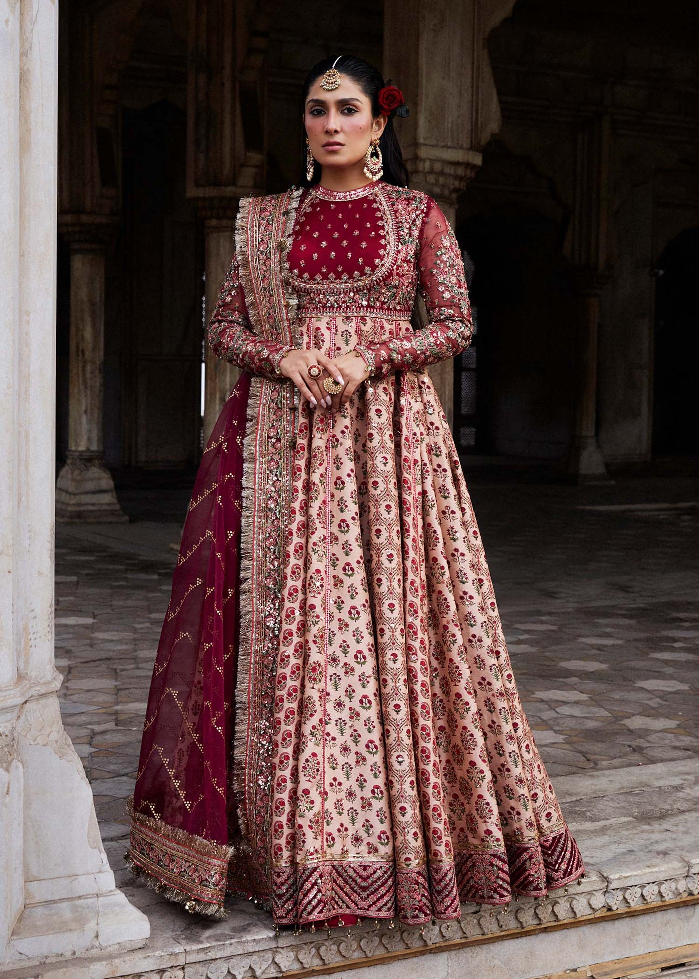 Hussain Rehar Stitched 3 Piece Embroidered Suit H24ELF - Alta - Luxury Festive Collection