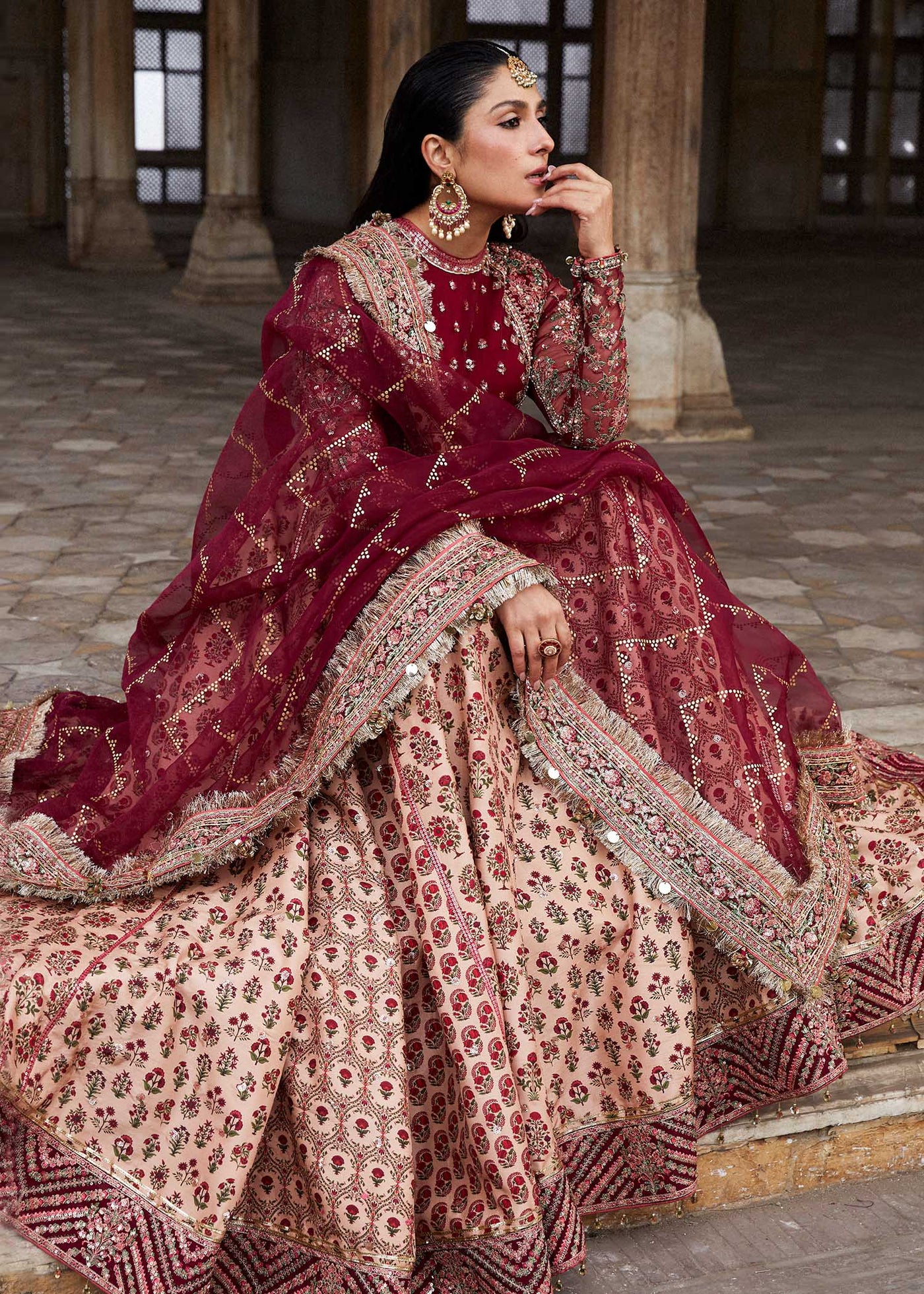 Hussain Rehar Stitched 3 Piece Embroidered Suit H24ELF - Alta - Luxury Festive Collection