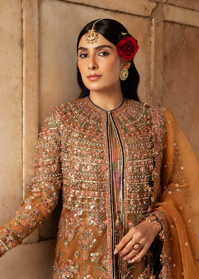 Hussain Rehar Stitched 3 Piece Embroidered Suit H24ELF - Zareena - Luxury Festive Collection