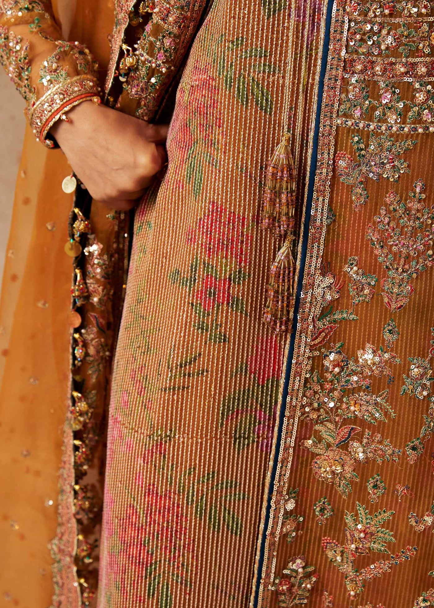 Hussain Rehar Stitched 3 Piece Embroidered Suit H24ELF - Zareena - Luxury Festive Collection