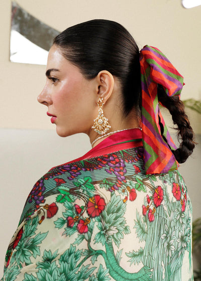 Hussain Rehar Unstitched 3 Piece Embroidered Lawn Suit - Fern - Spring / Summer Collection D & M COLLECTION AND NIZAMI JEWELRY