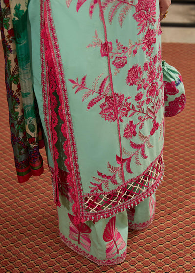 Hussain Rehar Unstitched 3 Piece Embroidered Lawn Suit - Fern - Spring / Summer Collection D & M COLLECTION AND NIZAMI JEWELRY