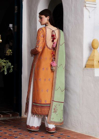 Hussain Rehar Stitched 3 Piece Embroidered Lawn Suit HRR24EL AMIRA - Luxury Collection