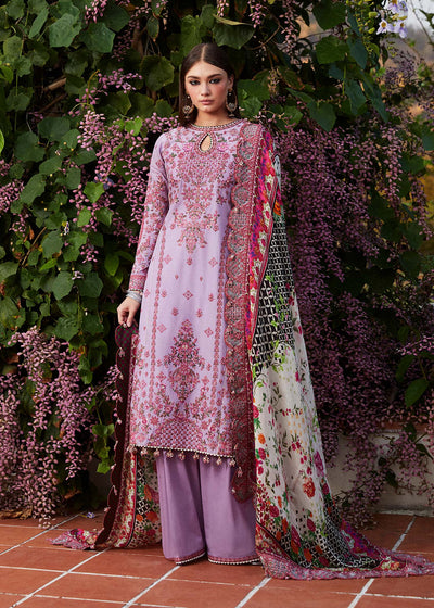 Hussain Rehar Stitched 3 Piece Embroidered Lawn Suit HRR24EL AYZEL - Luxury Collection