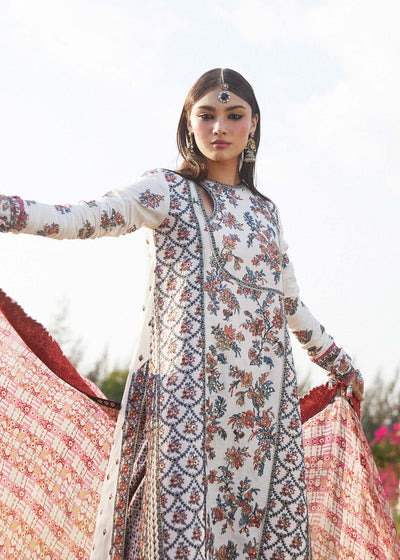 Hussain Rehar Stitched 3 Piece Embroidered Lawn Suit HRR24EL ELARA - Luxury Collection