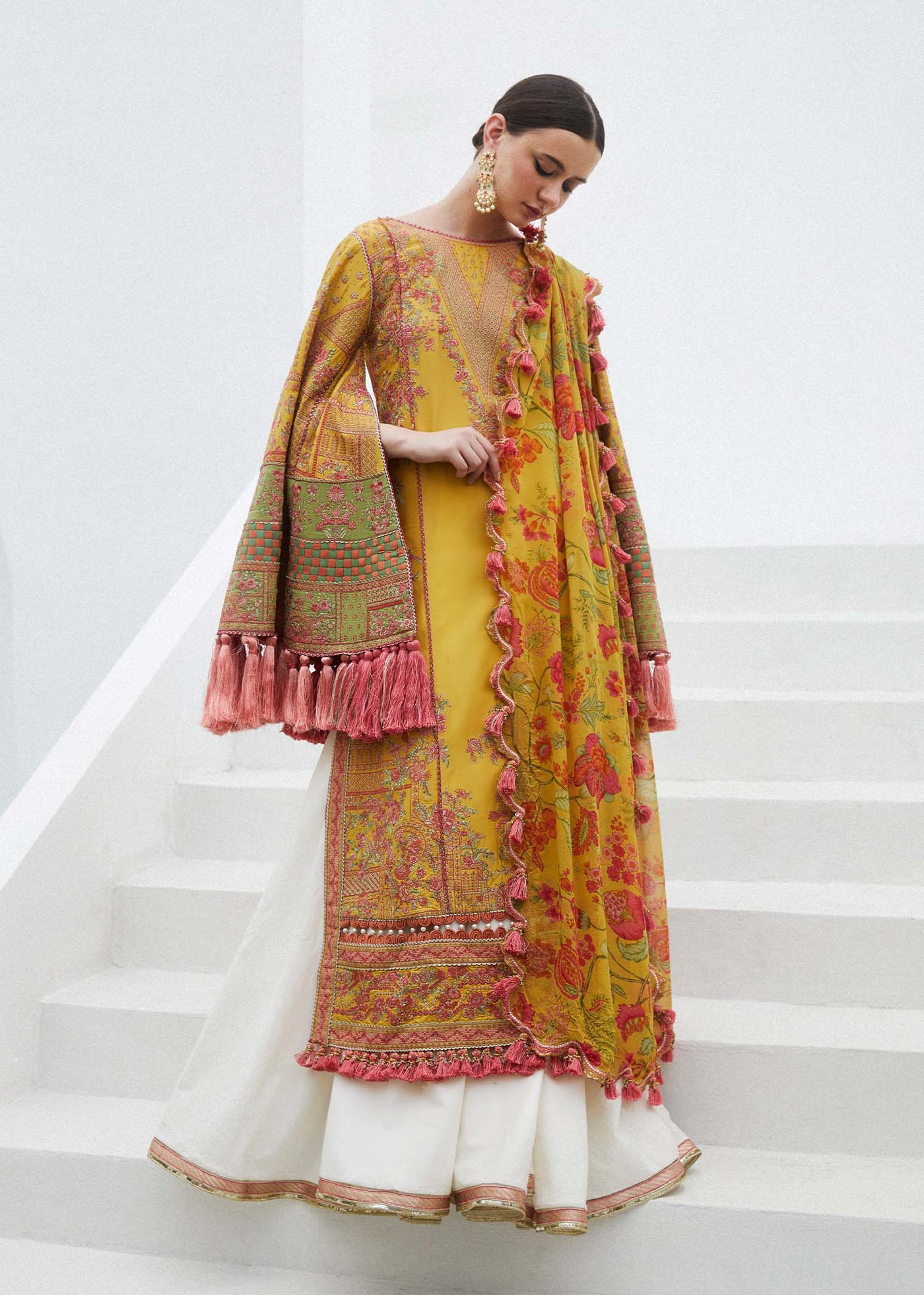 Hussain Rehar Stitched 3 Piece Embroidered Lawn Suit HRR24EL EUPHORIA - Luxury Collection