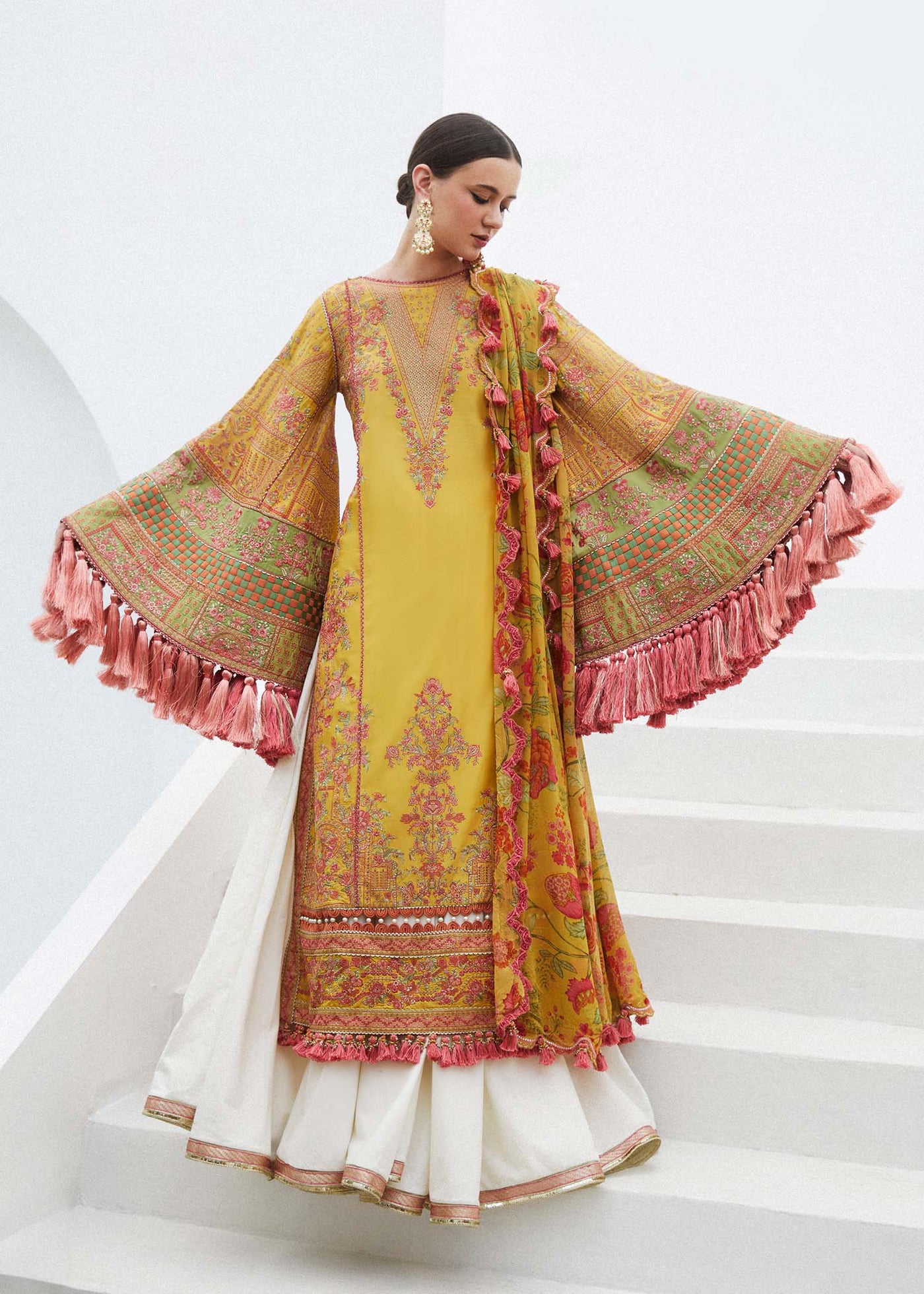 Hussain Rehar Stitched 3 Piece Embroidered Lawn Suit HRR24EL EUPHORIA - Luxury Collection