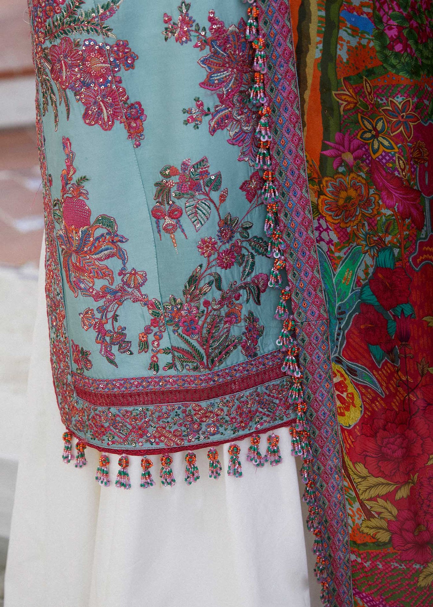 Hussain Rehar Stitched 3 Piece Embroidered Lawn Suit HRR24EL FLORET - Luxury Collection