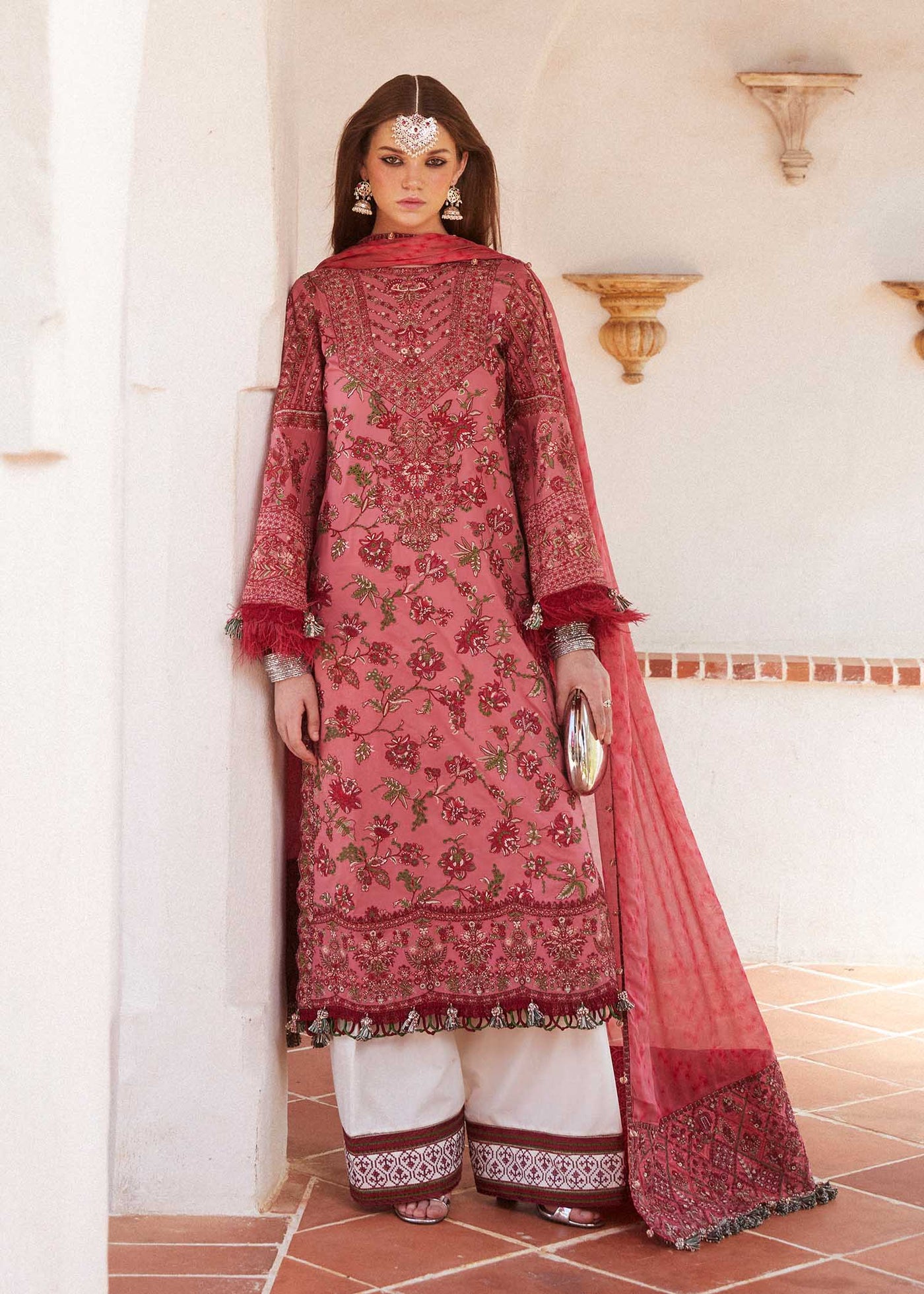 Hussain Rehar Stitched 3 Piece Embroidered Lawn Suit HRR24EL LAYLA - Luxury Collection