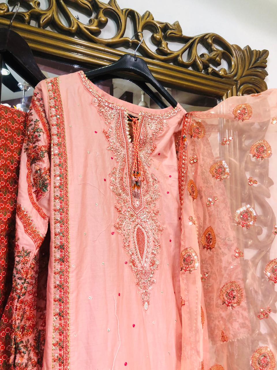 Hussain Rehar Stitched 3 Piece Embroidered Lawn Suit HRR24EL NAYRA - Luxury Collection