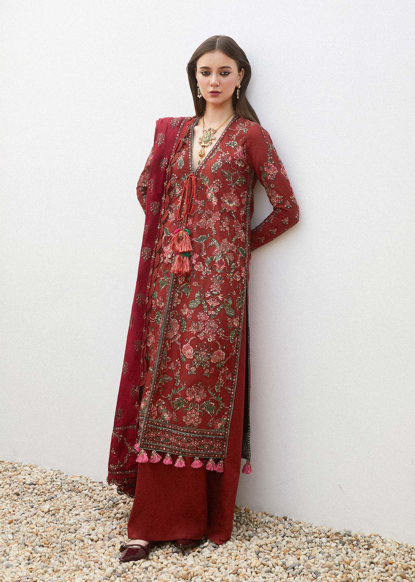 Hussain Rehar Stitched 3 Piece Embroidered Lawn Suit HRR24EL RUHI - Luxury Collection