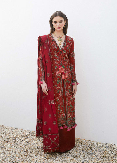 Hussain Rehar Stitched 3 Piece Embroidered Lawn Suit HRR24EL RUHI - Luxury Collection