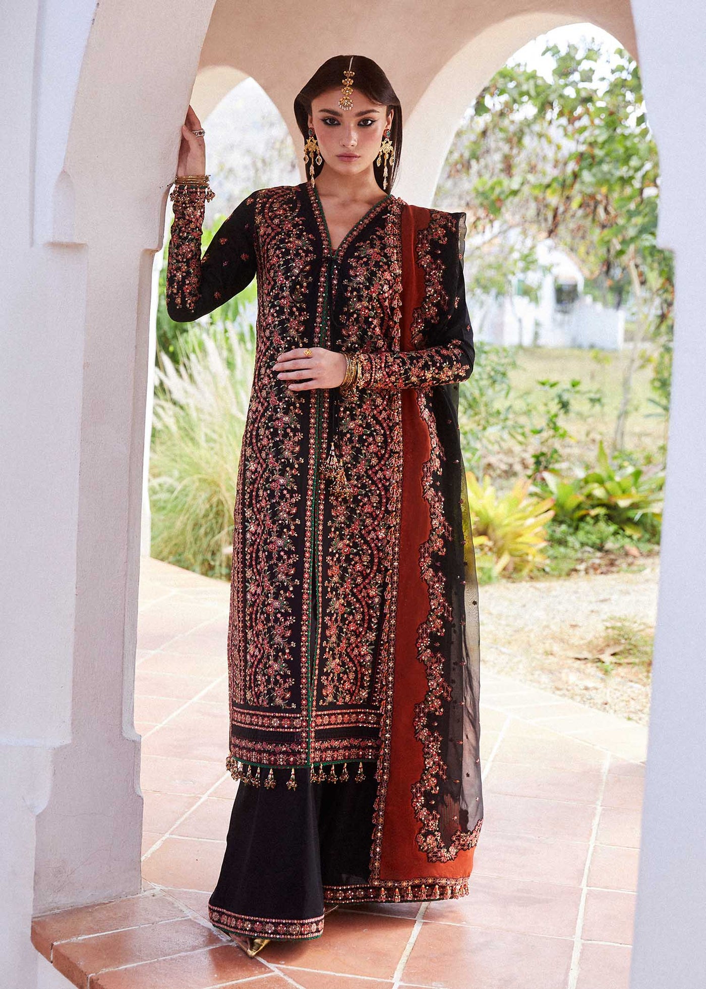 Hussain Rehar Stitched 3 Piece Embroidered Lawn Suit HRR24EL SIFOUNA - Luxury Collection