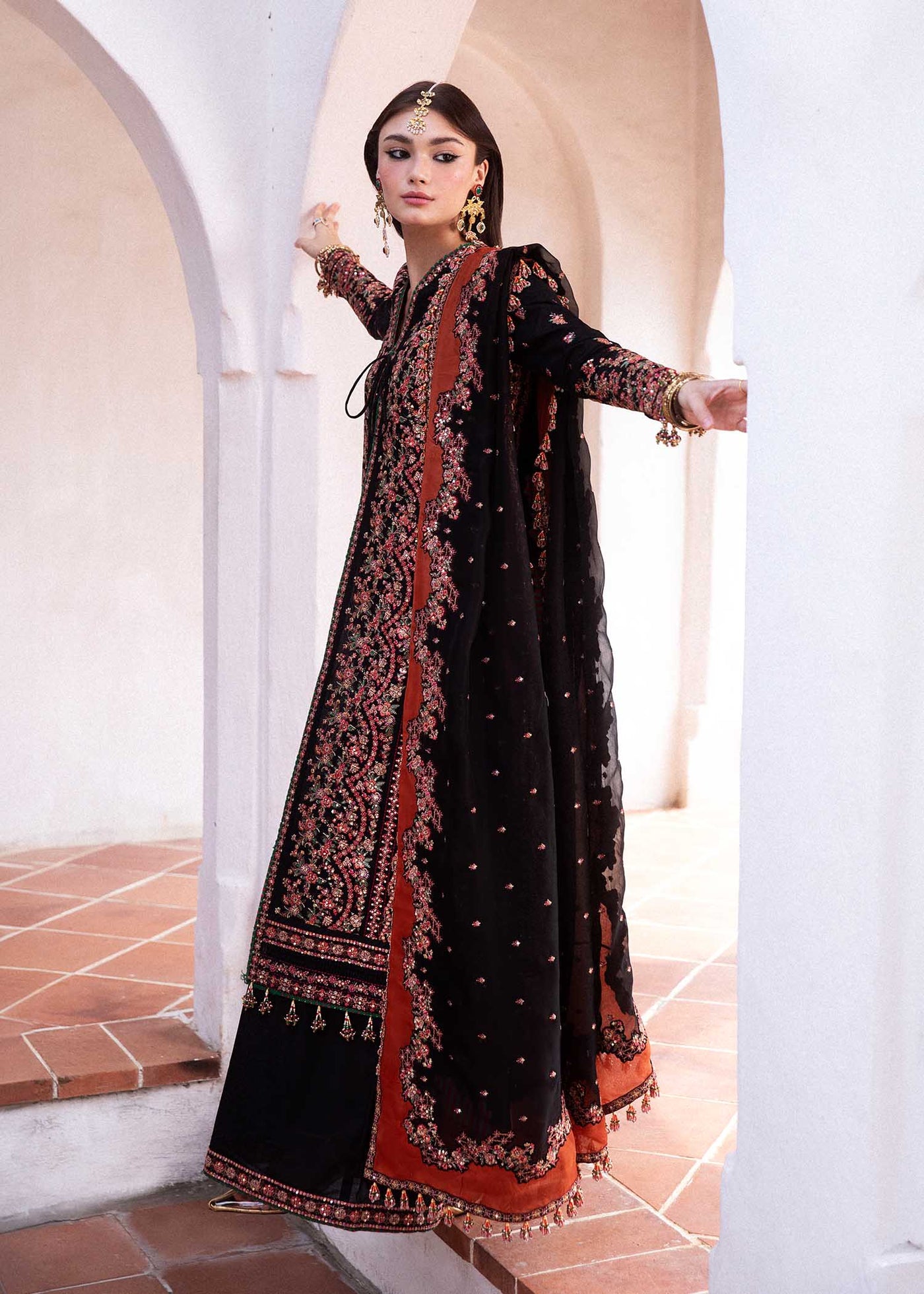 Hussain Rehar Stitched 3 Piece Embroidered Lawn Suit HRR24EL SIFOUNA - Luxury Collection