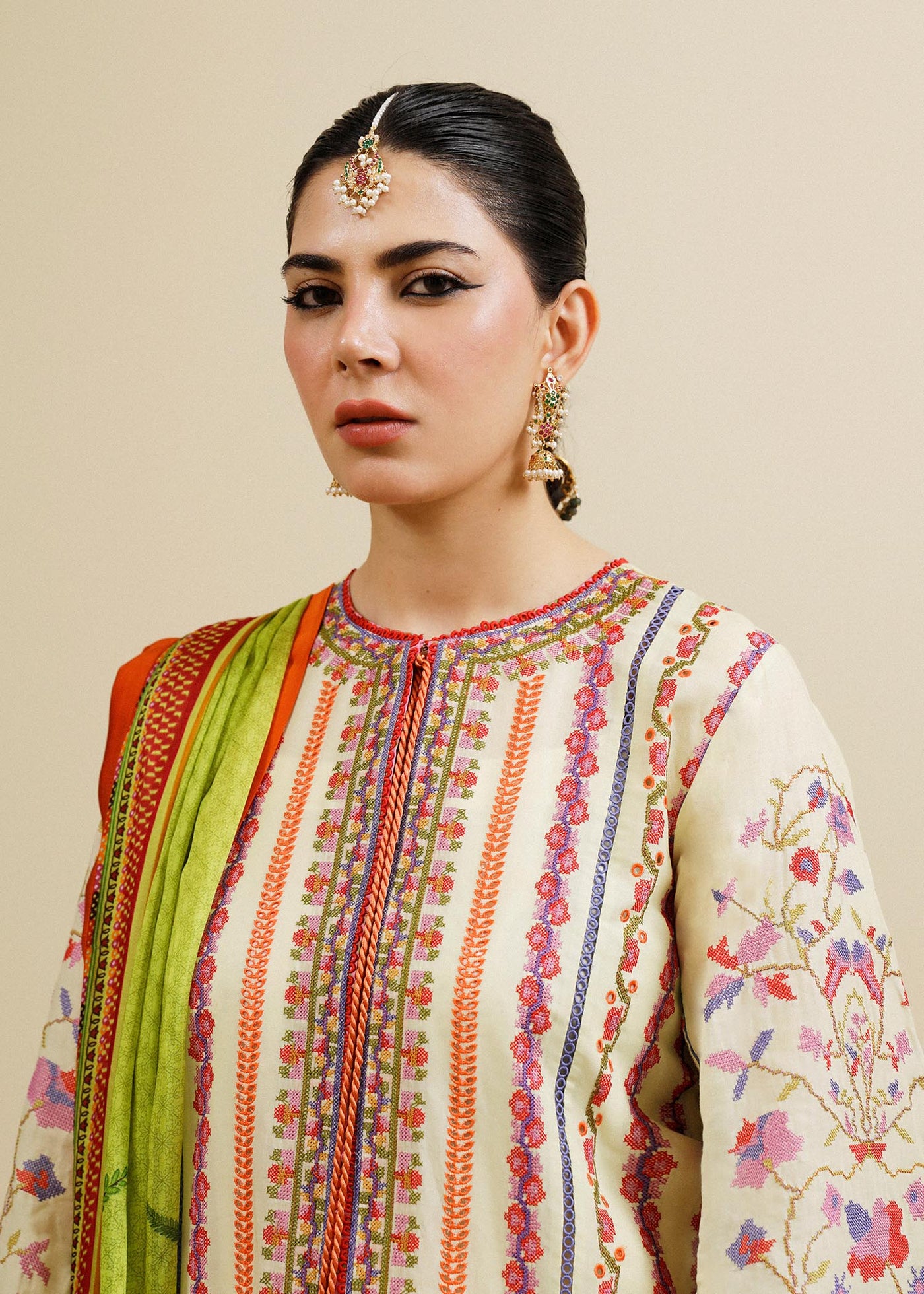 Hussain Rehar Unstitched 3 Piece Embroidered Lawn Suit - Haze - Spring / Summer Collection D & M COLLECTION AND NIZAMI JEWELRY