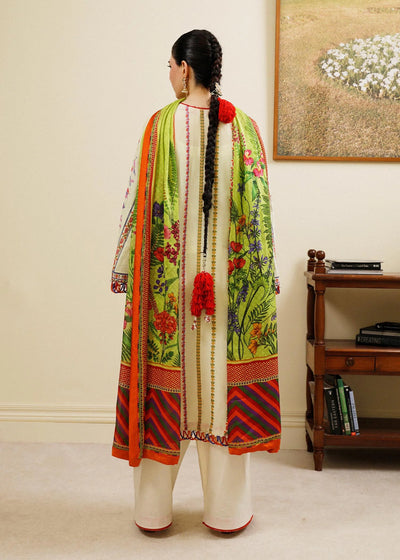 Hussain Rehar Unstitched 3 Piece Embroidered Lawn Suit - Haze - Spring / Summer Collection D & M COLLECTION AND NIZAMI JEWELRY