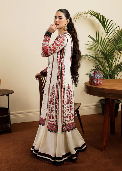 Hussain Rehar Unstitched 3 Piece Embroidered Lawn Suit - Roseate- Spring / Summer Collection D & M COLLECTION AND NIZAMI JEWELRY