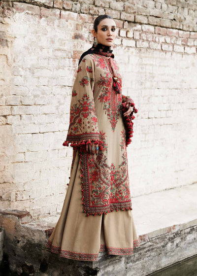 Hussain Rehar Unstitched 3 Piece Embroidered Karandi Suit HR23EKW - Sahara - Winter Collection