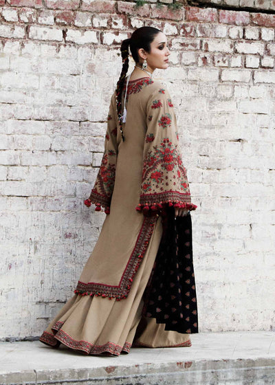 Hussain Rehar Unstitched 3 Piece Embroidered Karandi Suit HR23EKW - Sahara - Winter Collection