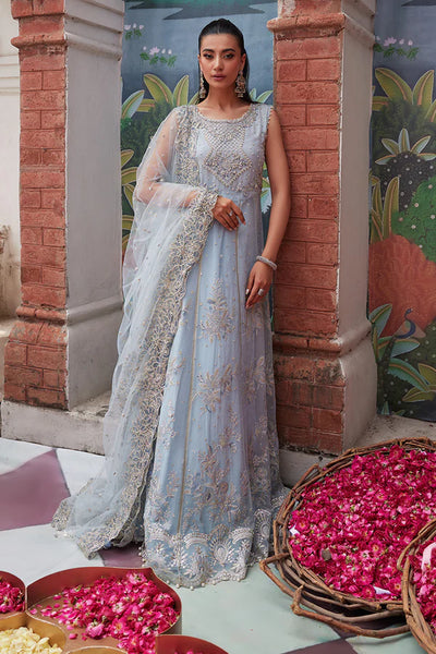 Izhar By Mushq Unstitched 4 Piece Embroidered Chiffon Suit IZMQ23 MCH-10 Tania - Luxury Collection