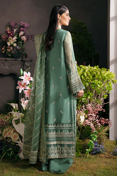 La Fuchsia By Afrozeh Unstitched 3 Piece Embroidered Chiffon Suit LFSAF23 ALF-23-V1-08 Sea Mist - Luxury Formal Collection