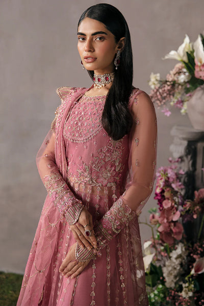 La Fuchsia By Afrozeh Unstitched 3 Piece Embroidered Net Suit LFSAF23 ALF-23-V1-01 Salmon - Luxury Formal Collection