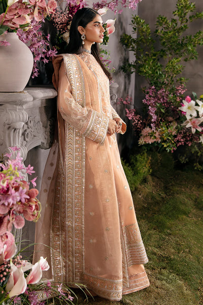 La Fuchsia By Afrozeh Unstitched 3 Piece Embroidered Organza Suit LFSAF23 ALF-23-V1-09 Sunset Blush - Luxury Formal Collection