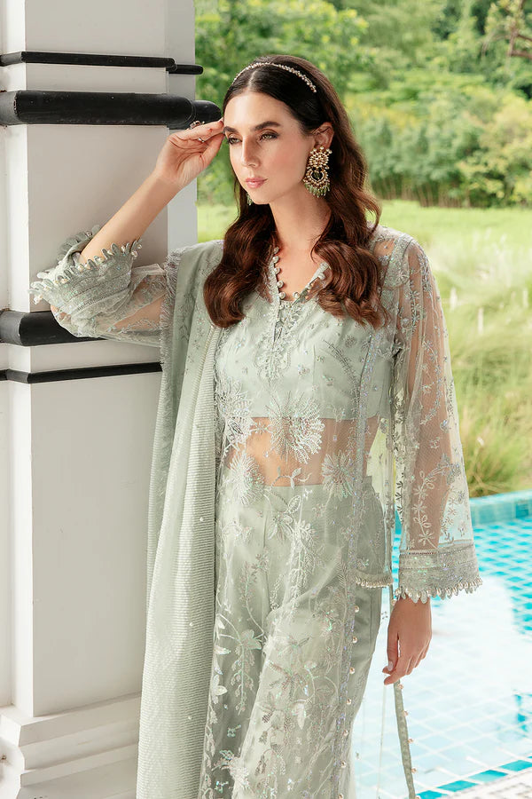 Luminous By Saad Shaikh Unstitched 4 Piece Embroidered Net Suit SSK23L Ela - Formal Collection