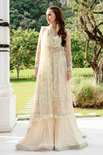 Luminous By Saad Shaikh Unstitched 4 Piece Embroidered Net Suit SSK23L Oai - Formal Collection