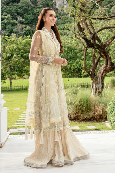 Luminous By Saad Shaikh Unstitched 4 Piece Embroidered Net Suit SSK23L Oai - Formal Collection