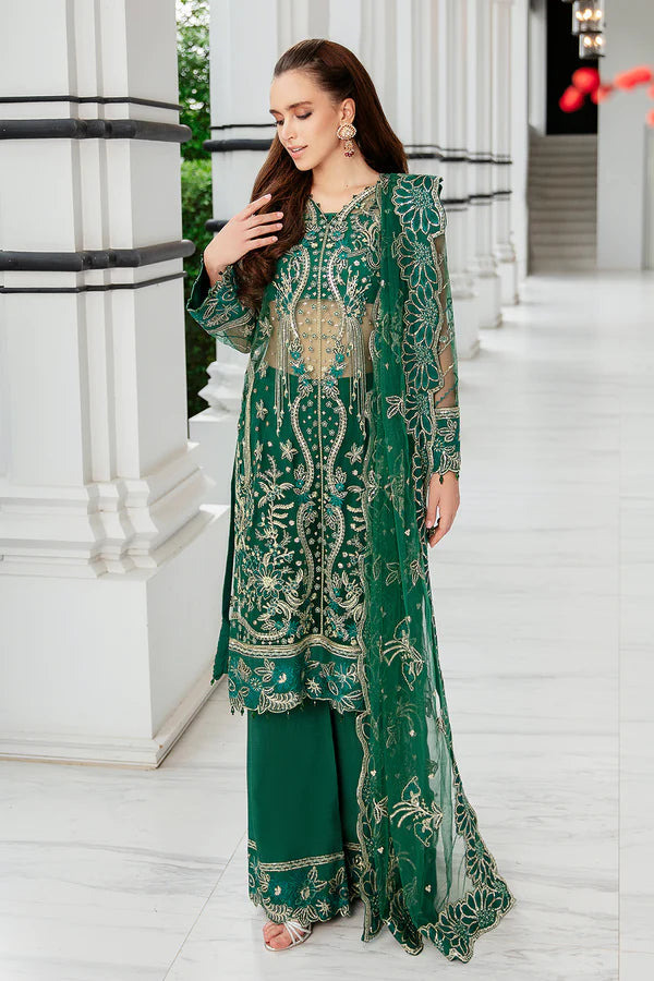 Luminous By Saad Shaikh Unstitched 4 Piece Embroidered Net Suit SSK23L Ravena - Formal Collection