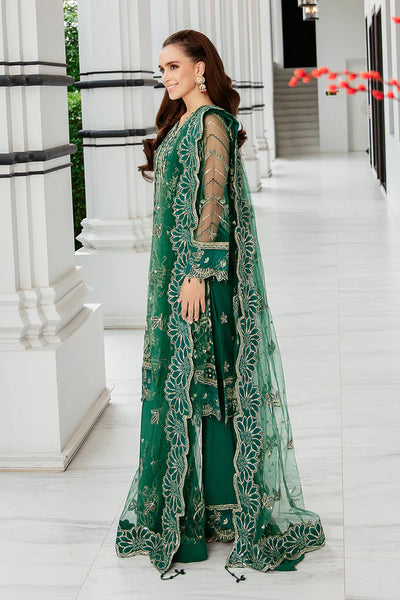 Luminous By Saad Shaikh Unstitched 4 Piece Embroidered Net Suit SSK23L Ravena - Formal Collection