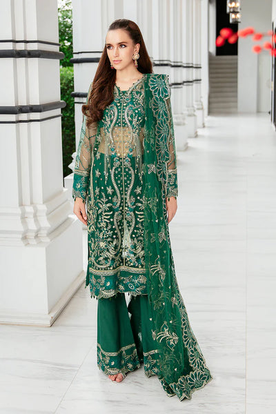 Luminous By Saad Shaikh Unstitched 4 Piece Embroidered Net Suit SSK23L Ravena - Formal Collection