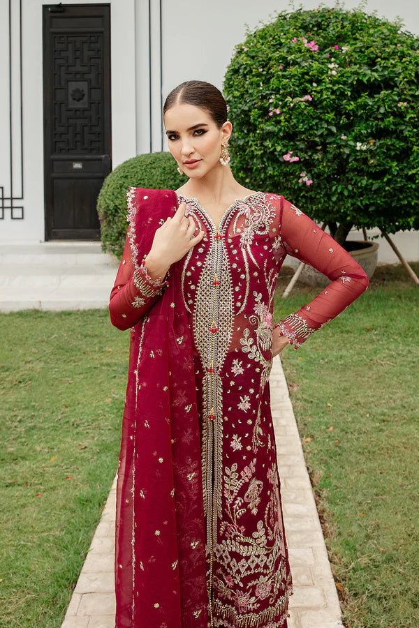 Luminous By Saad Shaikh Unstitched 4 Piece Embroidered Organza Suit SSK23L Ava - Formal Collection