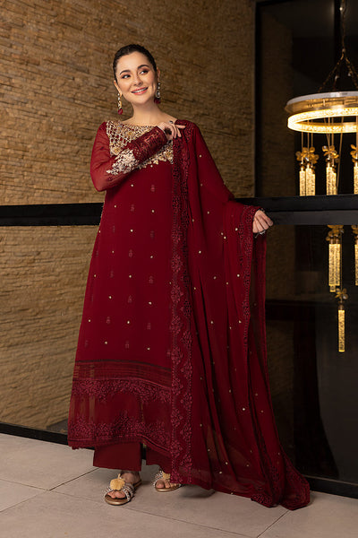 Luxe By Azure Stitched 3 Pc Embroidered Suit LA-101 Mookaite - Wedding Collection D & M COLLECTION AND NIZAMI JEWELRY