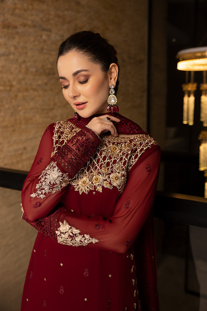 Luxe By Azure Stitched 3 Pc Embroidered Suit LA-101 Mookaite - Wedding Collection D & M COLLECTION AND NIZAMI JEWELRY