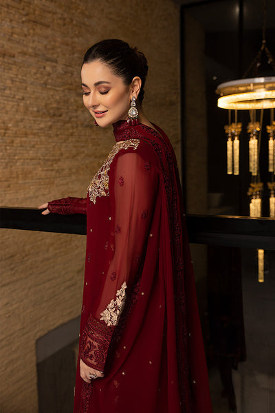 Luxe By Azure Stitched 3 Pc Embroidered Suit LA-101 Mookaite - Wedding Collection D & M COLLECTION AND NIZAMI JEWELRY