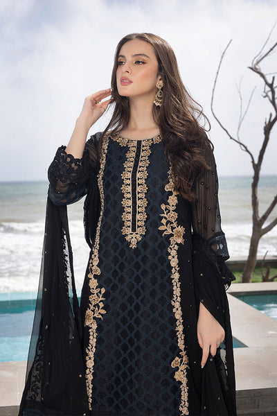 Luxe By Azure Stitched 3 Pc Embroidered Suit LA-104 Flint Fantasy - Wedding Collection D & M COLLECTION AND NIZAMI JEWELRY