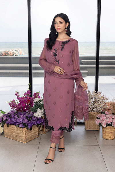 Luxe By Azure Stitched 3 Pc Embroidered Suit LA-108 Rosy Glaze - Wedding Collection D & M COLLECTION AND NIZAMI JEWELRY