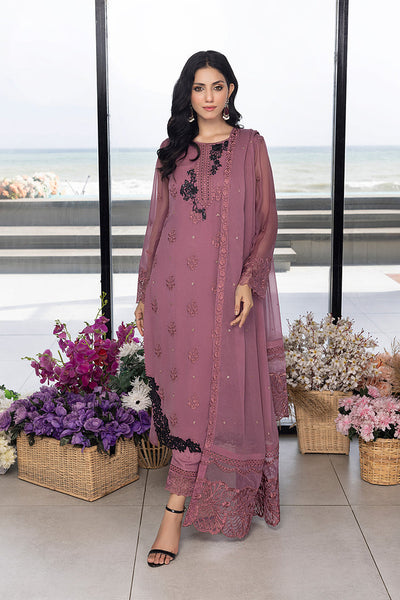 Luxe By Azure Stitched 3 Pc Embroidered Suit LA-108 Rosy Glaze - Wedding Collection D & M COLLECTION AND NIZAMI JEWELRY